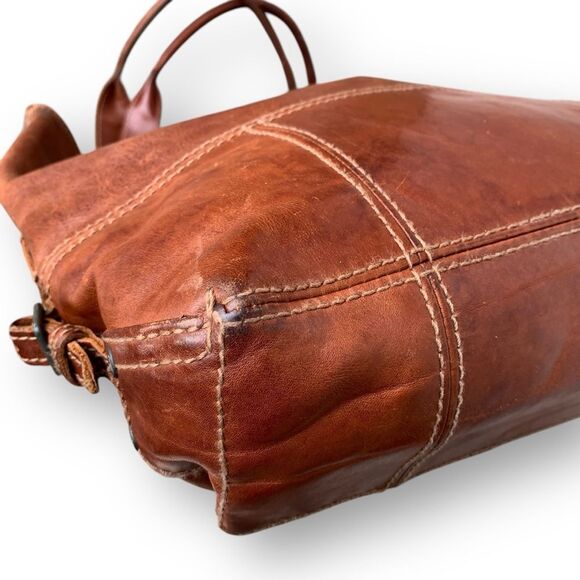 Abercrombie and Fitch Whiskey Leather Tote Bag - Picture 11 of 15